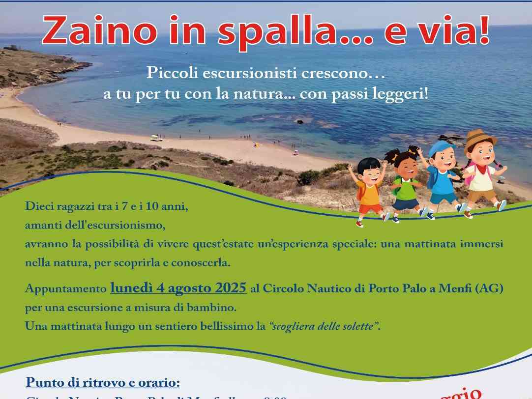 Immagine articolo: Menfi. Il 4 agosto una giornata di trekking costiero per giovani escursionisti