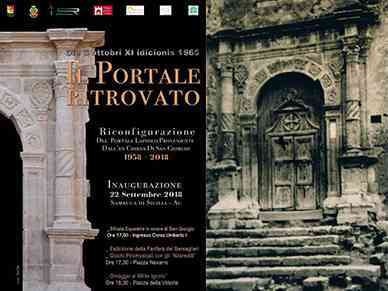Immagine articolo: Sambuca, “Il Portale ritrovato“, sabato 22 Settembre riconfigurazione del portale monumentale di piazza Navarro