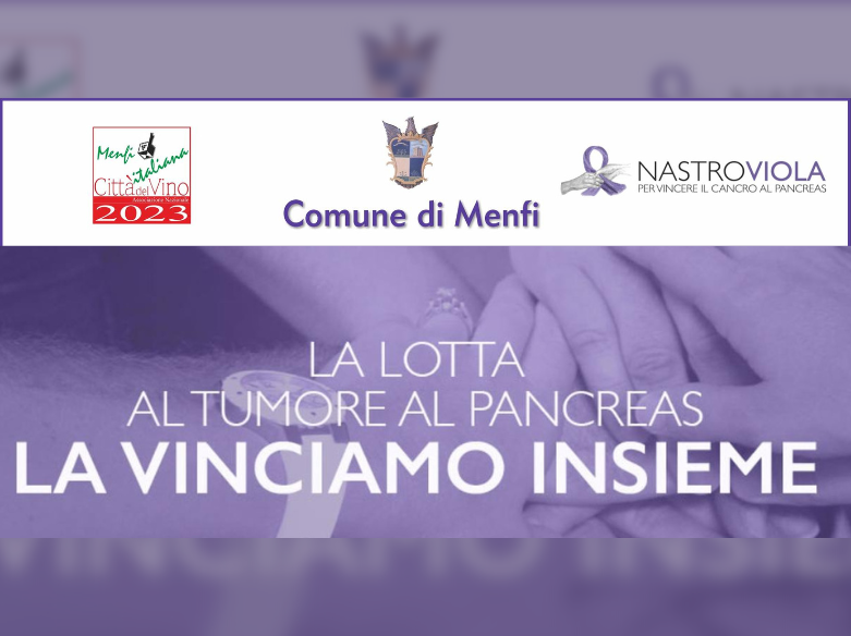 Immagine articolo: Menfi, città aderisce a campagna “Facciamo luce sul tumore al pancreas“. Oggi Rotonda del Sole illuminata di viola