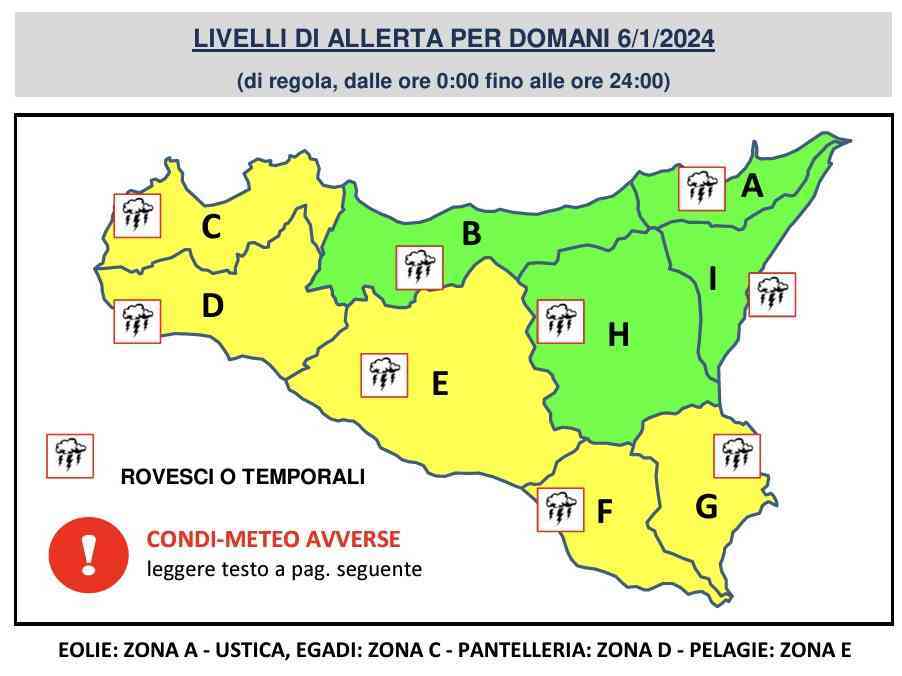 Immagine articolo: Allerta meteo gialla per l'Epifania. Emesso bollettino dalla Protezione Civile