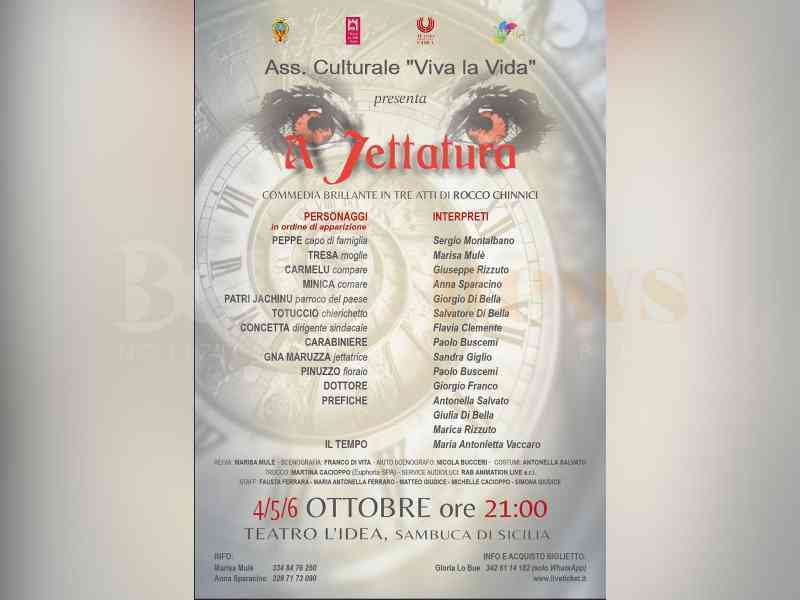 Immagine articolo: 'A jettatura': la nuova commedia dell'Associazione 'Viva La Vida' debutta al Teatro “l'Idea“ di Sambuca