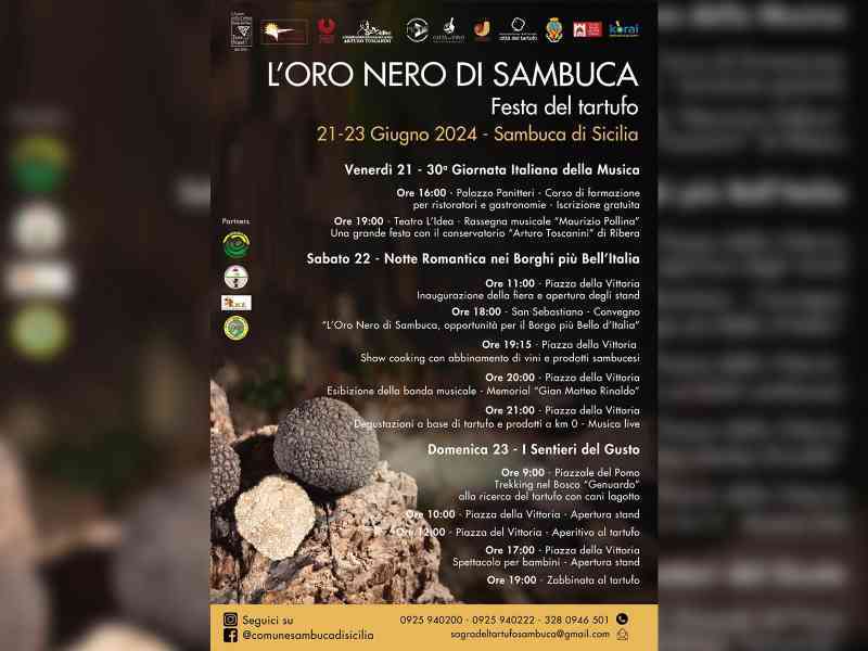 Immagine articolo: Dal 21 al 23 il tartufo nero protagonista durante la kermesse “L'oro nero di Sambuca“