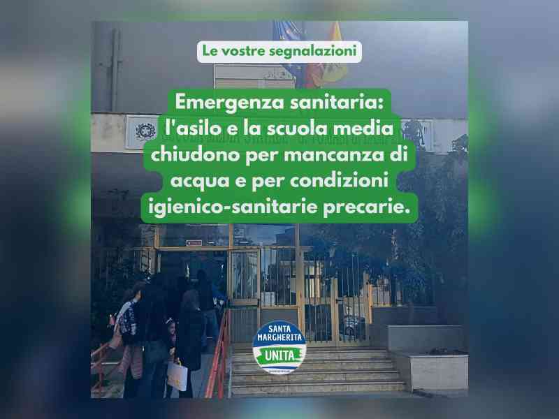 Immagine articolo: Santa Margherita di Belìce, chiuse due scuole per emergenza idrica