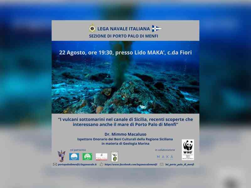 Immagine articolo: Menfi, un seminario sui vulcani sottomarini nel Canale di Sicilia