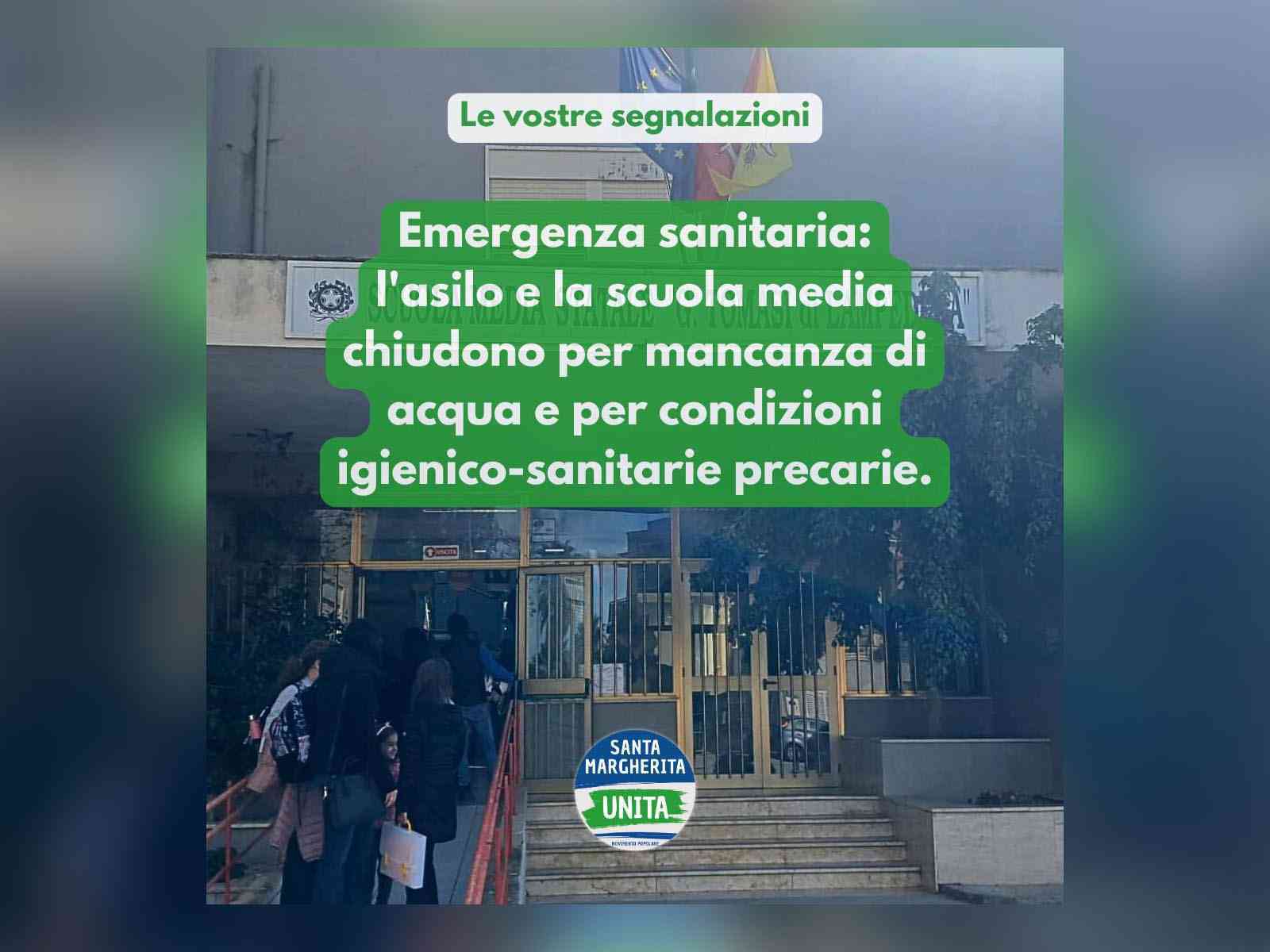 Immagine articolo: Santa Margherita di Belìce, chiuse due scuole per emergenza idrica